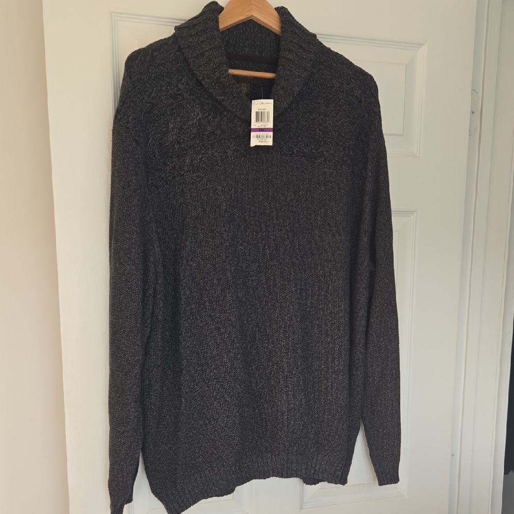 Tasso Elba Charcoal Knit Sweater